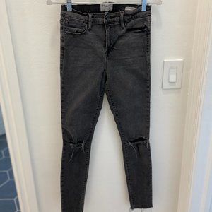 Frame Distressed Skinny Jeans